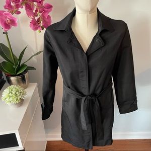 Womens Black Belted D&G Trench Coat